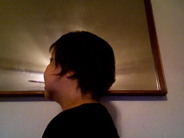 new haircut from the side