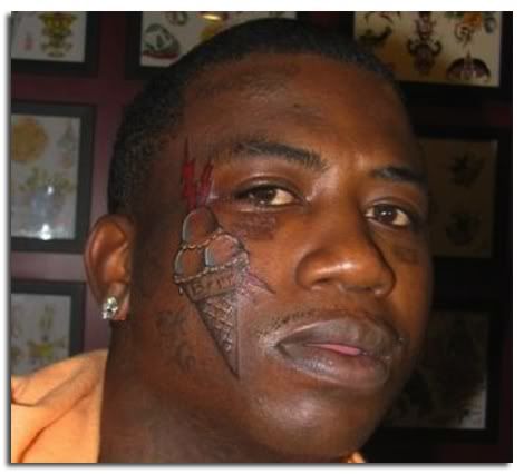 gucci man tattoo on face. gucci mane new tattoo.