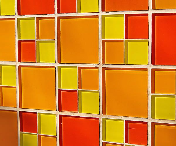 amazon redyellow orange tile mosaic