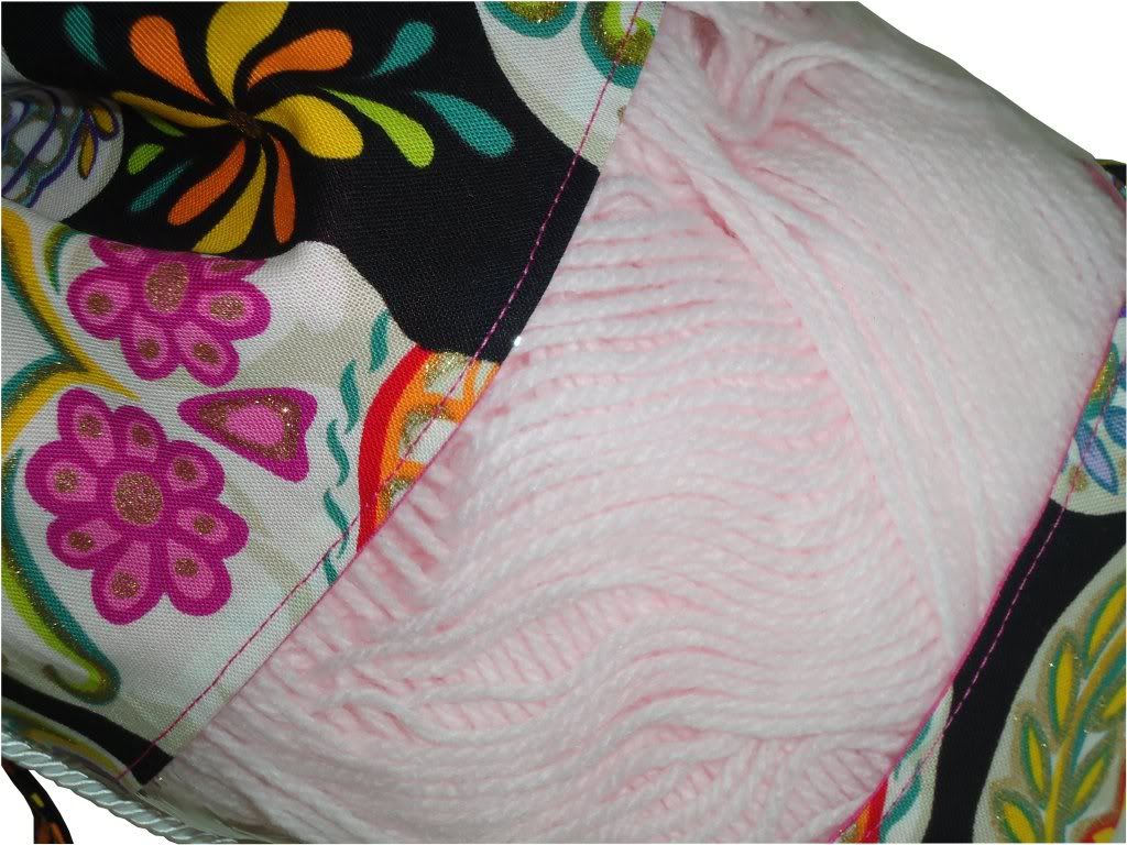 Crunchy Congo Knit Month<br>Project Bag<br>Pink Glitter Skulls