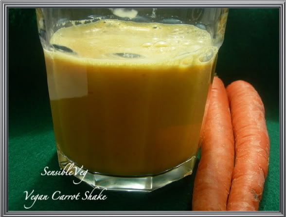 How to make carrot vegan shake