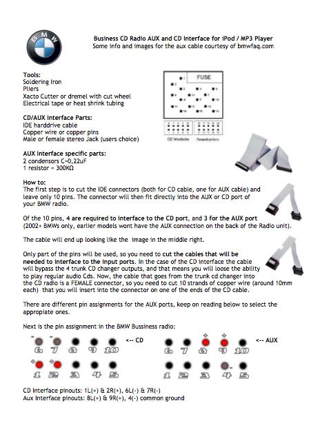 Bmw aux cable diagram #7