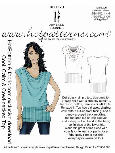 cowl-necked top