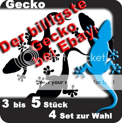 Wandtattoo Gecko 3 5stück,wandaufkleber wandtatoo Sa08