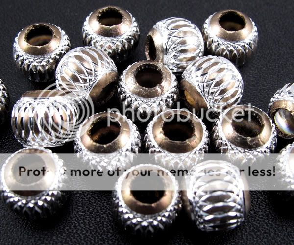 50pcs Lantern 10mm Aluminium Beads Fit Bracelets B#115  