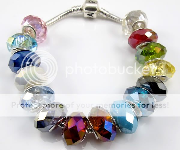 100pcs mix Faceted Crystal AB Beads fit Bracelet gm#12  